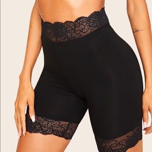 Sexy Black lace biker shorts